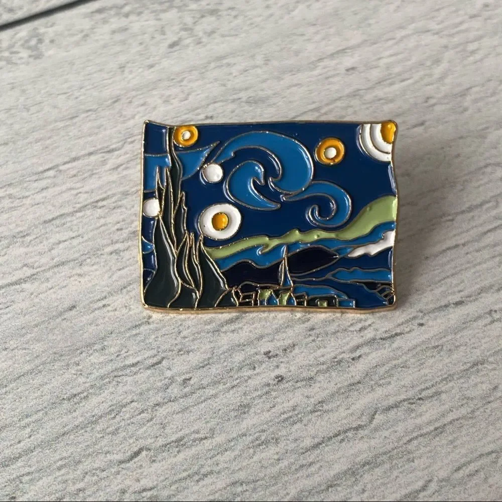 Starry Night Enamel Pin/ Brooch Lapel